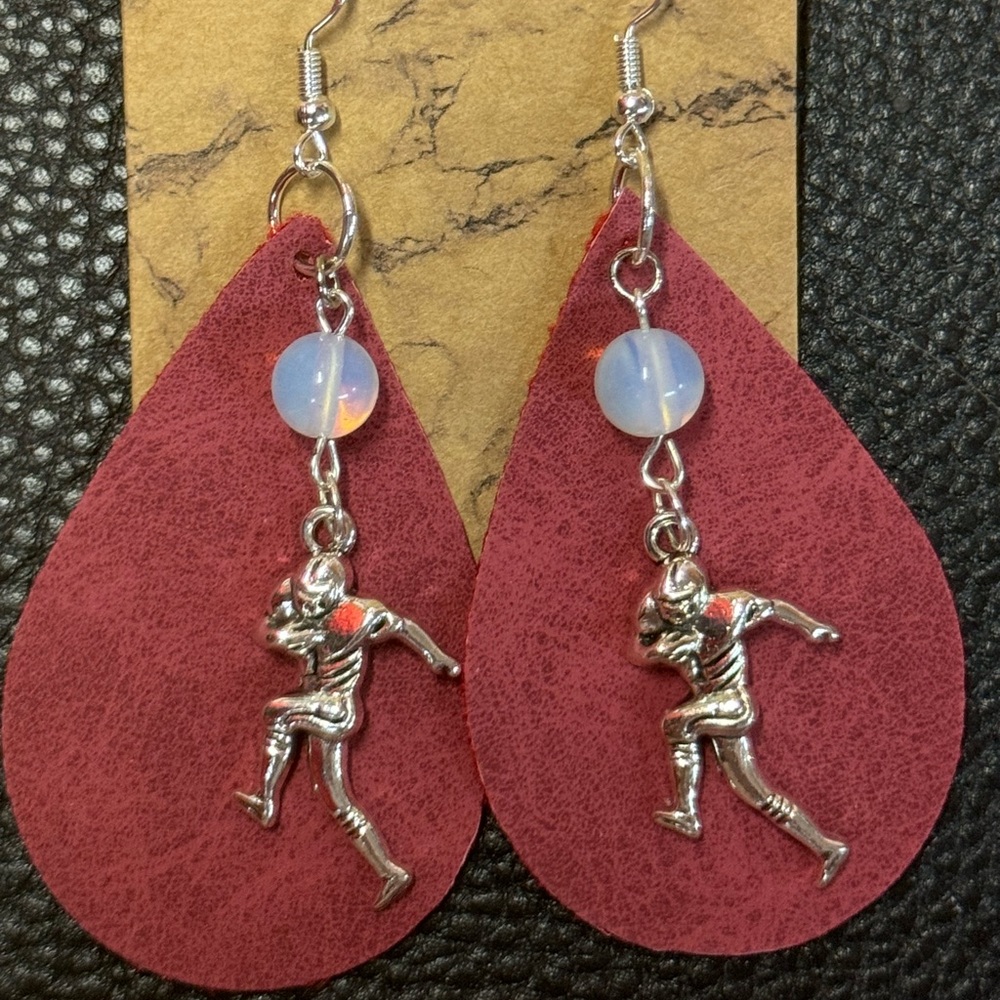 Football Player Teardrop Earrings